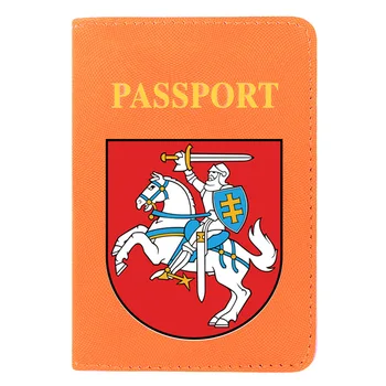 De Înaltă Calitate Moda Lituania Emblema De Imprimare Bărbați Femei Pașaport Cover Din Piele De Călătorie De Buzunar Portofelul Saci