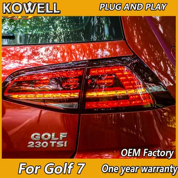 KOWELL Styling Auto pentru Volkswagen VW Golf 7 MK7 Golf7 Golf7.5 MK7.5 Design LED stopuri LED Lampă Spate dinamica rândul său, galben