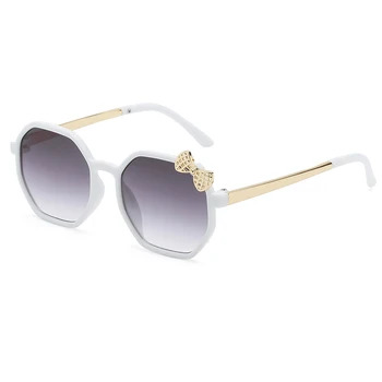 Nouă Copii Fluture ochelari de Soare Fete Baietii de Lux de Designer Vintage, Rame Poligon Copii Fluture Ochelari Nuante UV400