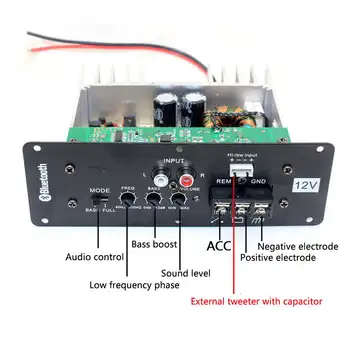Bluetooth 5.0 Subwoofer Amplificator de Bord 12V DC 800W Putere Amplificator Stereo Bord