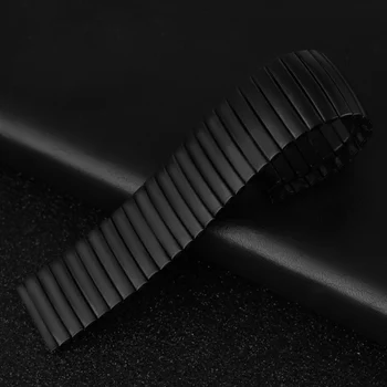 20mm 22mm din Oțel Inoxidabil, Curele de Ceas Negru/Argintiu Înlocuire Watchbands Practic Elastic Lungime Niciunul Catarama Curelei correa