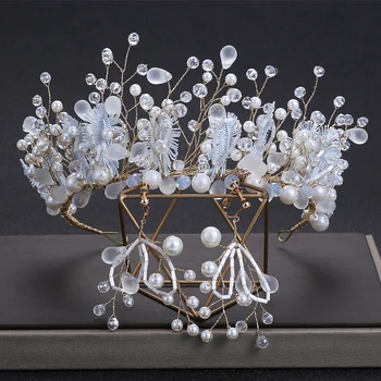 Nou Super-Zână Floare de Cristal Coroanei Mireasa Frizură Nunta Handmade hairband mireasa Accesorii de par