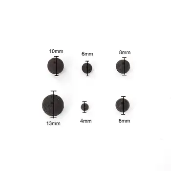 Doreen Cutie Lava Rock ( Naturale ) Margele Negre Mixte Manual DIY Face Bijuterii Constatările 13mm - 4 mm Dia.,1 Cutie (Aproximativ 270 Buc)