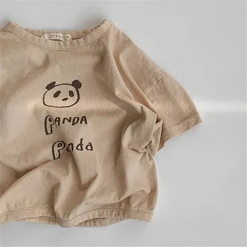 Vara Baby Boy Short Sleeve Tee Toddler Panda Bumbac Cu Maneci Scurte Pentru Copii Desene Animate Tricouri Fete Pentru Copii Haine Pentru Copii T Shirt