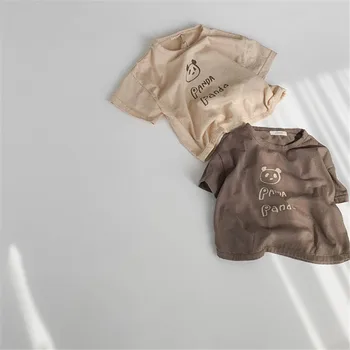 Vara Baby Boy Short Sleeve Tee Toddler Panda Bumbac Cu Maneci Scurte Pentru Copii Desene Animate Tricouri Fete Pentru Copii Haine Pentru Copii T Shirt