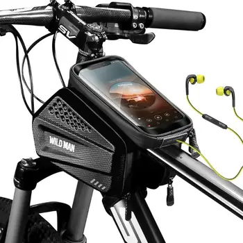 Impermeabil Sac Biciclete Cadru Sus Fata Tub Sac de Ciclism Reflectorizante 4.7-6.5 în Caz de Telefon Touchscreen Sac de Biciclete MTB Accesoriu