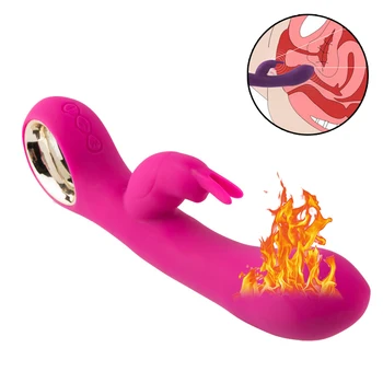 USB de Încărcare Magic Încălzire Dildo Vibrator pentru Femei punctul G Vaginal Masaj sex Feminin Masturbari Clitoris Stimulator Vibrator Sex