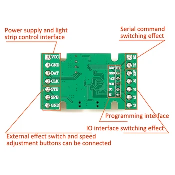 Programabile Efecte Personalizate WS2812B Controller WS2812 RGB Full Color Benzi cu LED-uri Controler
