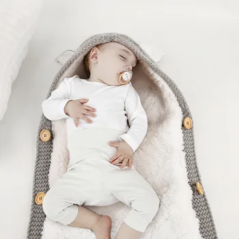 Pentru Copil Nou-Născut Plic Pentru Descărcarea De Gestiune De Iarnă Sac De Dormit Pentru Copii Plic De Iarna Copii Sleepsack Footmuff Pentru Cărucior Tricotate