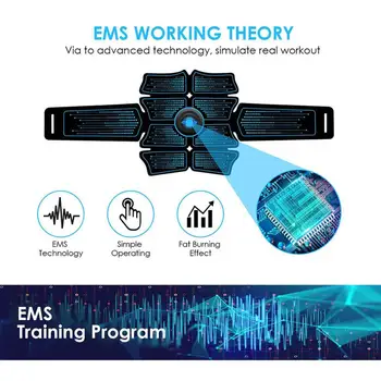 EMS Wireless Smart Fitness Musculare Musculare Abdominale Inserați codul Echipamente de Fitness Masaj Abdominal Dispozitiv Unisex
