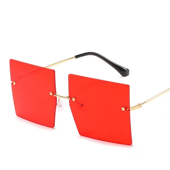 2020 Simplu Cadru Mare, ochelari de Soare Femei Patrulater Ochelari de Soare Pentru Femei de Metal Ochelari Feminino Retro Oculos De Sol UV400