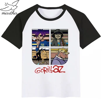 BoysGirls Gorillaz Desene animate de Imprimare Tricou Copii Haine Copii Vara Maneca Scurta Copii T-shirt