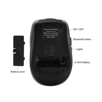 Bluetooth fără Fir, Mouse Optic, mouse-uri de Calculator Bluetooth Mouse de Gaming Pentru Computer cu Windows, Mac, Android Comprimat DPI 800/1200/ 1600