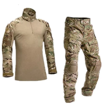 Armata Uniforme Militare De Camuflaj Tactice De Luptă Costum De Airsoft Joc De Război De Îmbrăcăminte Tricou + Pantaloni Cot Genunchiere
