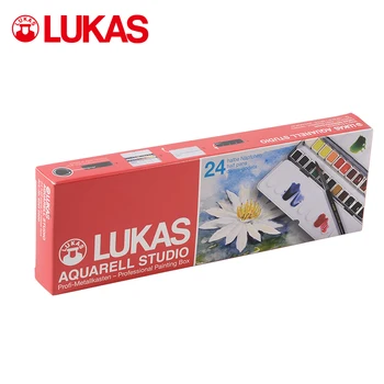 Lukas Solid Vopsea Acuarelă Import Germania 24 Culori Transparente Profesionale Apă De Culoare Schiță Portabil De Artă