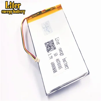 1.0 MM conector 3pin 4070105 3.7 v 4000mah baterie lipo în Acumulatori cu capacitate deplină de tablet pc de 7 inch