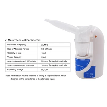 Nebulizator Portabil Inhalatoare Ceață De Descărcare De Gestiune De Aburi Inhalator Pentru Astm Automizer Umidificator Atomizor Mașină Copii Adulți De Îngrijire A Sănătății