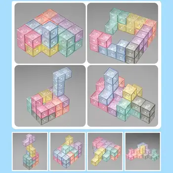 Blocuri Puzzle Cub Magic Magnetice Blocuri Soma Cub Magnet Cub 3x3x3 Jucării Educative Pentru Copii Jucarii pentru copii