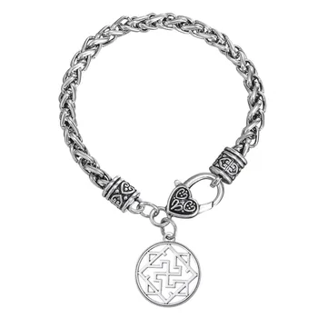 Dawapara Valkyrie Simbol Alatyr-scut Dumnezeu Veles Slave farmec largă de link-ul lanț bohemia brățară lanț de bărbați snap bijuterii