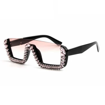 Piața de Lux Stras ochelari de Soare femei 2020 Doamnelor Cristal ochelari de Soare pentru Barbati ochelari de vedere Pentru Femei UV400 Oculos