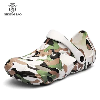 Gaura de vară Pantofi Bărbați Respirabil Camuflaj Barbati Sandale la Modă de Agrement Drag Pantofi de Plajă în aer liber Lightweight Slip-On Mocasini