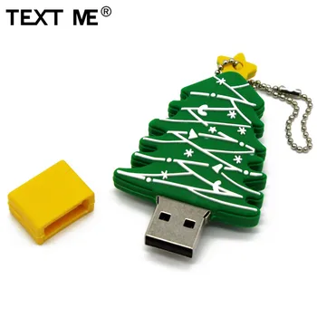 TEXTUL MI pom de Crăciun usb2.0 4GB 8GB 16GB 32GB 64GB pen drive USB Flash Drive creative Crăciun Fericit