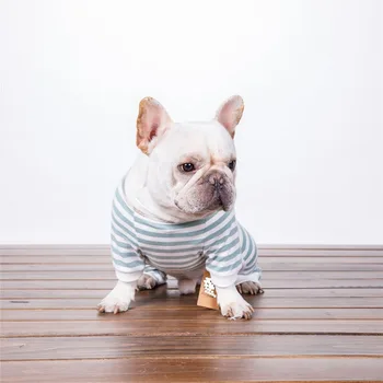 Livrare Gratuita Haine De Câine Salopete Rompers De Companie Adorabil Pijama Cu Dungi Din Bumbac Yorkie Maltese Pudel Uzura Acasă