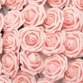 100 Capete 8CM Artificiale PE Spuma de Trandafir Flori de Nunta Buchet de Mireasa Multicolor Decor Acasă DIY Rose Flori False