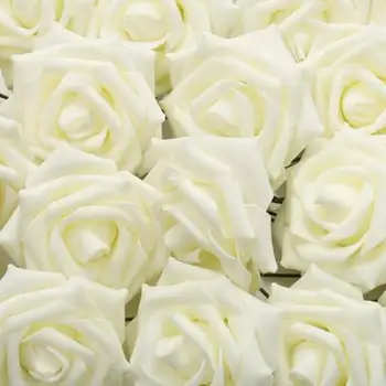 100 Capete 8CM Artificiale PE Spuma de Trandafir Flori de Nunta Buchet de Mireasa Multicolor Decor Acasă DIY Rose Flori False