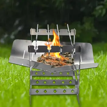 Portabil din Oțel Inoxidabil, Pentru GRATAR Grill Barbecue Aragaz Pentru Camping în aer liber Sobe de Gatit Inox BARBECUE Instrumente Consumabile