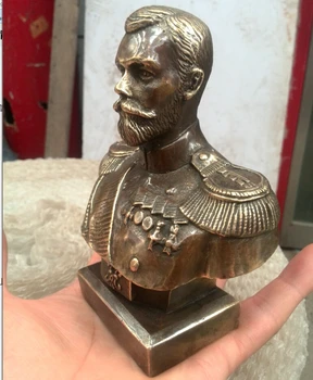Transport gratuit Țarului rus NICOLAE al II-lea bust de statuie 5