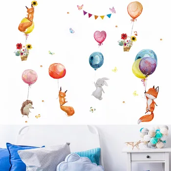 Animale de desene animate balon autocolant de perete camera copii copil decorațiuni murale dormitor detașabil tapet dormitor, pepinieră autocolante