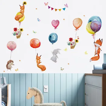 Animale de desene animate balon autocolant de perete camera copii copil decorațiuni murale dormitor detașabil tapet dormitor, pepinieră autocolante