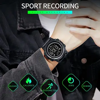 SKMEI Nici o Taxă Bluetooth Mens Ceasuri Inteligente Rata de Inima 3D Pedometru Men Sport Încheietura Ceas Inteligent Smartwatch rezistent la apa 1671
