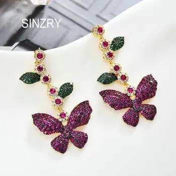 SINZRY de lux CZ bijuterii cubic zirconia frunze fluture superb legăna cercei creatoare de moda bijuterii
