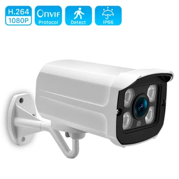 ANBIUX Unghi Larg de 2.8 mm Exterior Camera IP PoE 1080P, 960P 720P Caz de Metal ONVIF de Securitate rezistent la apa Camera IP CCTV 4BUC MATRICE cu LED-uri