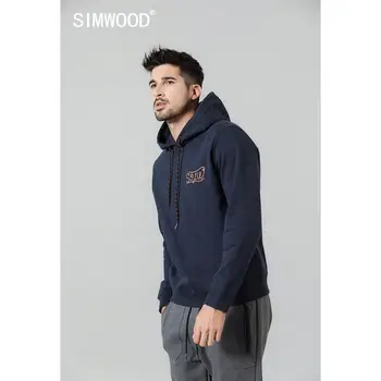 SIMWOOD primăvară nouă hanorace barbati de moda cu gluga logo-ul de imprimare tricouri jogger treninguri haine de brand SI980685