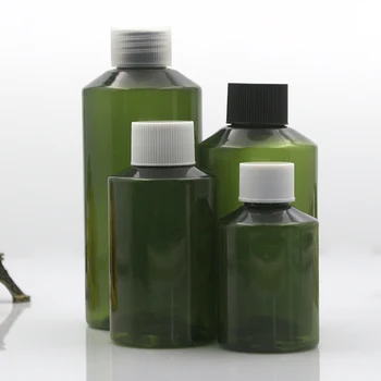 10buc Ambalaje Sticla Goală Cosmetice, Sticle de coca-Cola Capac de culoare Verde Închis Plastic PET de unică folosință Tub Recipient de 50 ml 100 ml 150 ml 200 ml