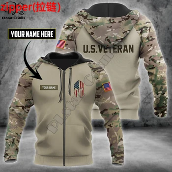 PLstar Cosmos Veteran Militar Armata Costum Soldat Camuflaj Toamna Pulover NewFashion Trening 3DPrint Bărbați/Femei Casual Hanorace Un-27