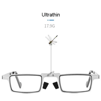 Cleme Ultrathin Pliante Anti-Blue Ray Ochelari de Lectură Full Rim Ochelari Cadru Metalic Ochelari de Bărbați și Femei cu Stil