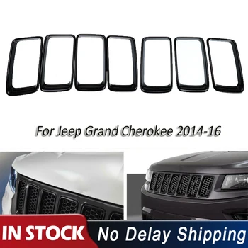 7 Buc/Set Fata ABS Introduce Curse Auto Grile Negre Gaura de Aerisire Inel Capac Pentru Jeep Grand Cherokee