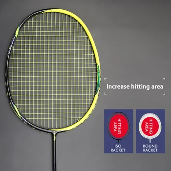 F7 Plin Fibra de Carbon Înșirate Racheta de Badminton Ultralight 4U 82g Profesionale Ofensivă de Tip Racheta Cu Saci de Viteza Padal