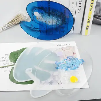DIY Cristal Mucegai Creative Manual Oglinda Culoare Paleta de Desen Bord Rasina de Masa de Material de Umplere Silicon Mucegai Art Craft