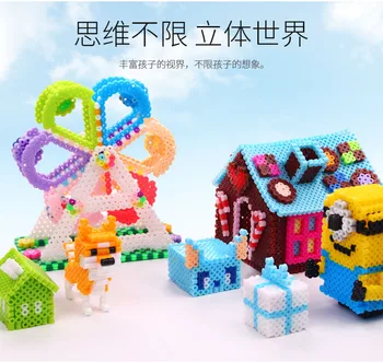 36Gird Depozitare Cutie Perler Siguranța Margele Hama Abalorios Copii DIY Handmaking 3D Puzzle Jucarii Educative