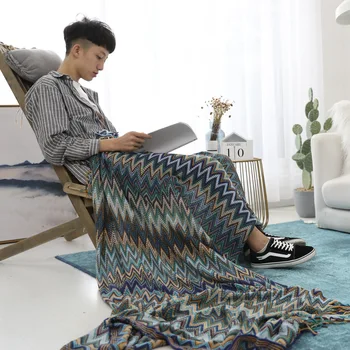 Boem Tricotate Pătură Decorative BlanketFolk Canapea Stil Arunca Noi Decorarea Casei