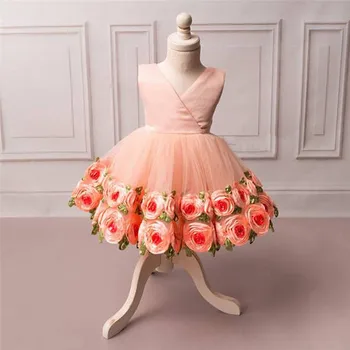 Noi 2018 rochie de vara pentru fete pentru copii haine florale fete pentru copii haine Rochii pentru Fete ziua de naștere petrecere de nunta rochie bow