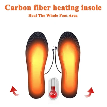 Unisex de Iarna mai Cald Tălpi Picior Mat USB de Încărcare Electrice Incalzite Branțuri Pentru Pantofi Cizme Cuttable Reîncărcabilă Încălzire Tampoane