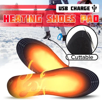 Unisex de Iarna mai Cald Tălpi Picior Mat USB de Încărcare Electrice Incalzite Branțuri Pentru Pantofi Cizme Cuttable Reîncărcabilă Încălzire Tampoane