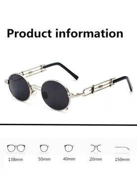 AIMISUV Steampunk ochelari de Soare Femei de Lux Ovale de sticlă Soare Ochelari de Acoperire de Metal Retro Vintage de sex Masculin UV400 ochelari de soare pentru Bărbați