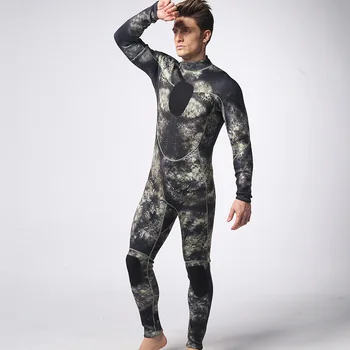Mens de 1,5 MM neopren de scafandru-O singură bucată de Freediving Spearfishing Camuflaj Costum de Scufundări Surf Costum Rece Dovada Om Cald de camuflaj costume de baie